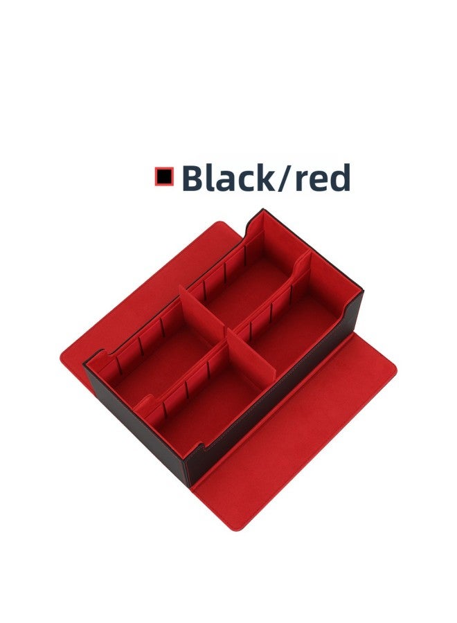 صندوق تخزين بطاقات بوكيمون قابل للتخصيص، مكون من صفين منفصلين مع صور، 910+ فتحة مخملية، صندوق بطاقات مغناطيسي قابل للطي من البولي يوريث